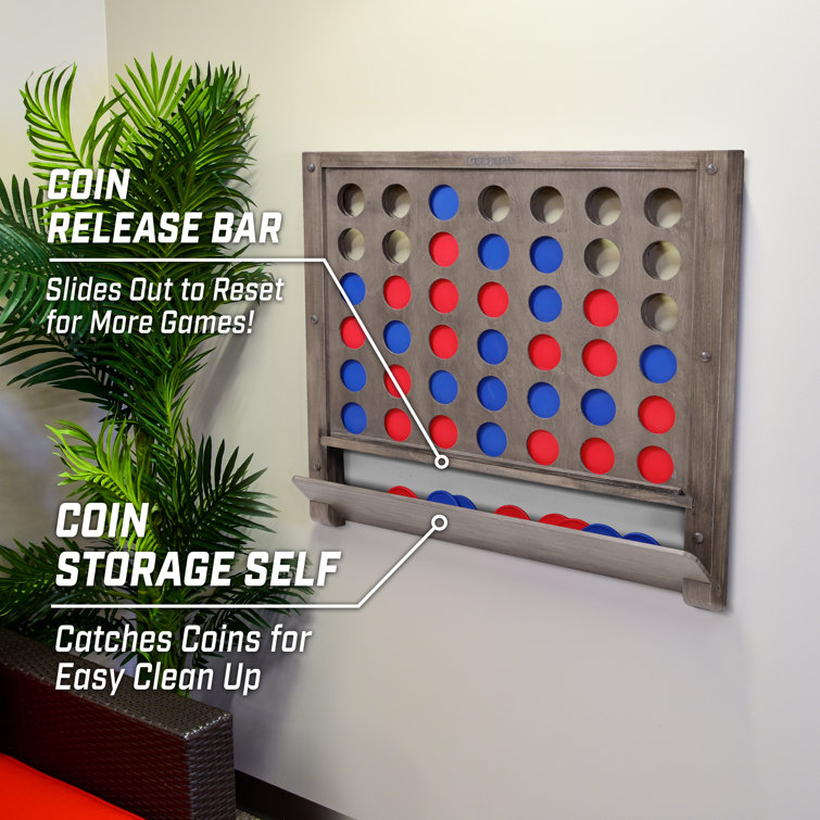 Gosports Wall Mounted Giant 4 In A Row Game - Jumbo 4 Connect